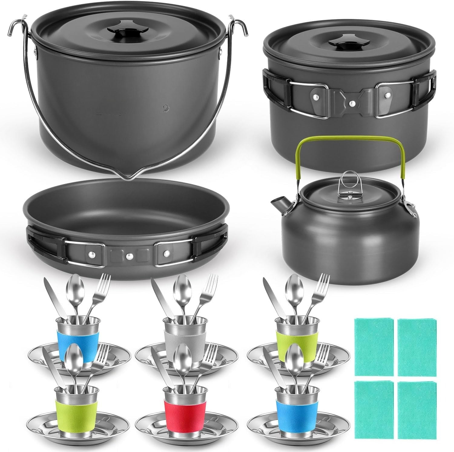 39pcs Camping Cookware Mess Kit