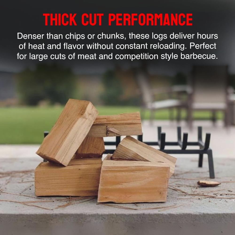 Smoking Wood Mini Splits 6‑Inch Hickory Hardwood Logs