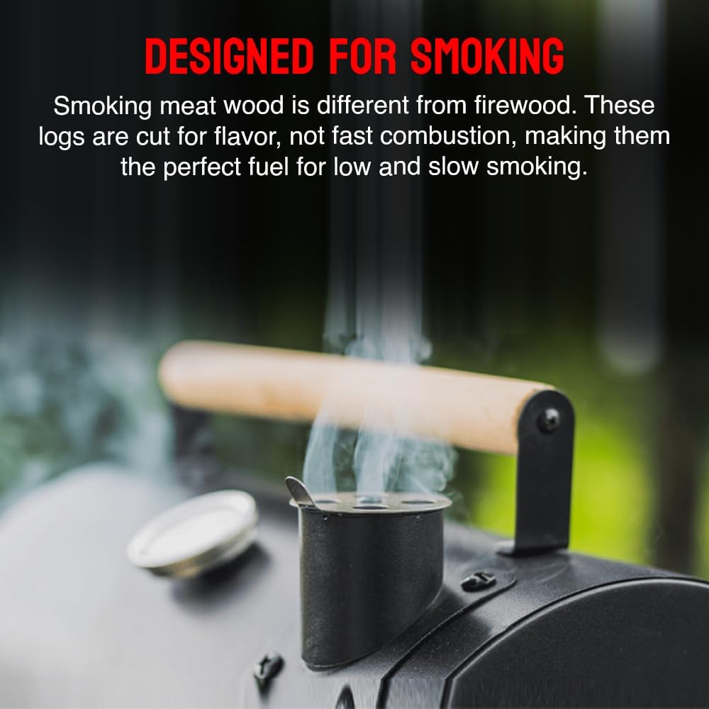 Smoking Wood Mini Splits 6‑Inch Hickory Hardwood Logs