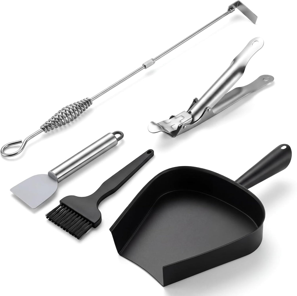 5‑Piece Charcoal Grill Ash Tool Set