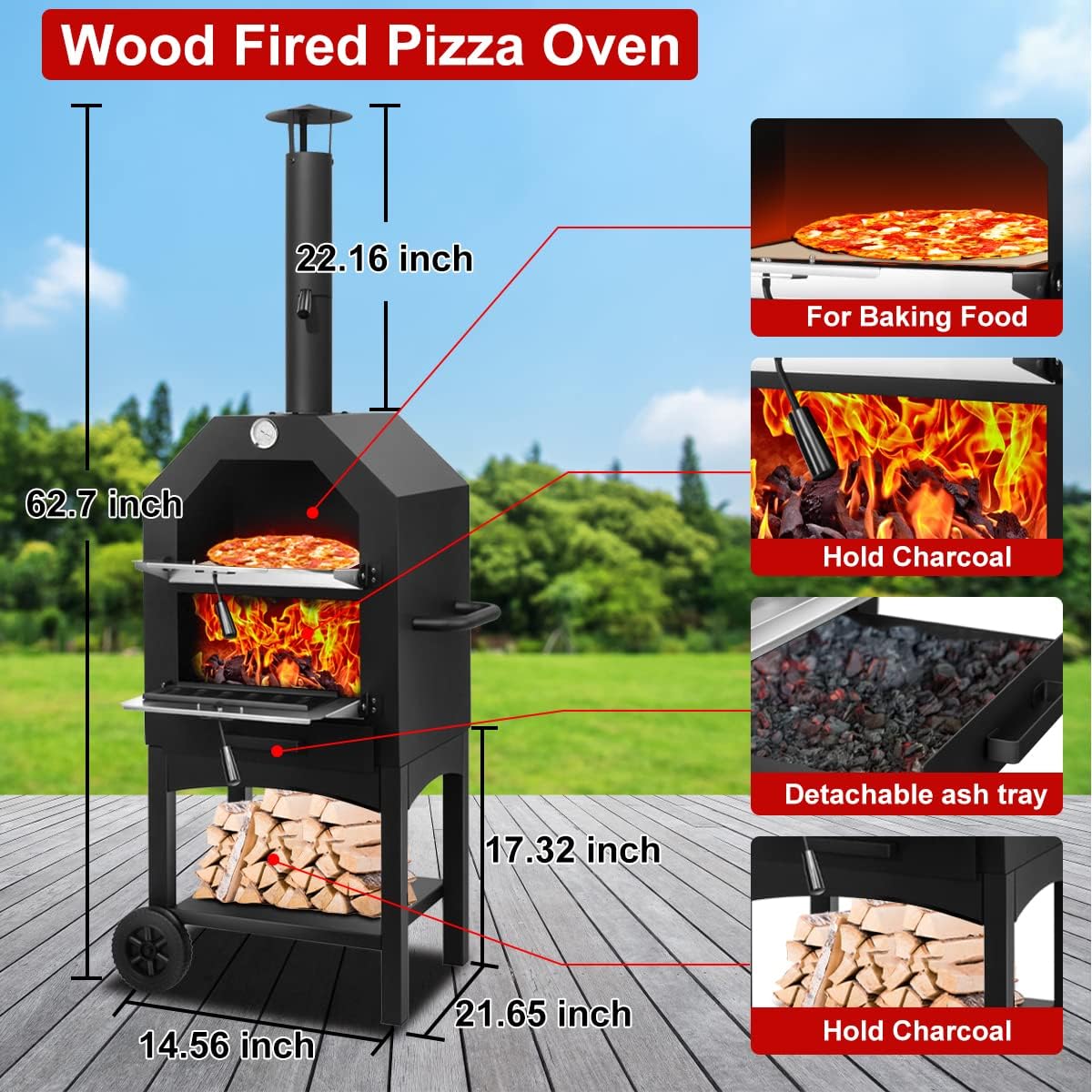 Outdoor Wood‑Fired Pizza Oven