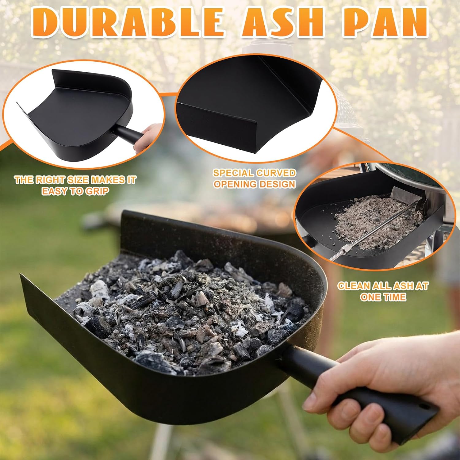 5‑Piece Charcoal Grill Ash Tool Set