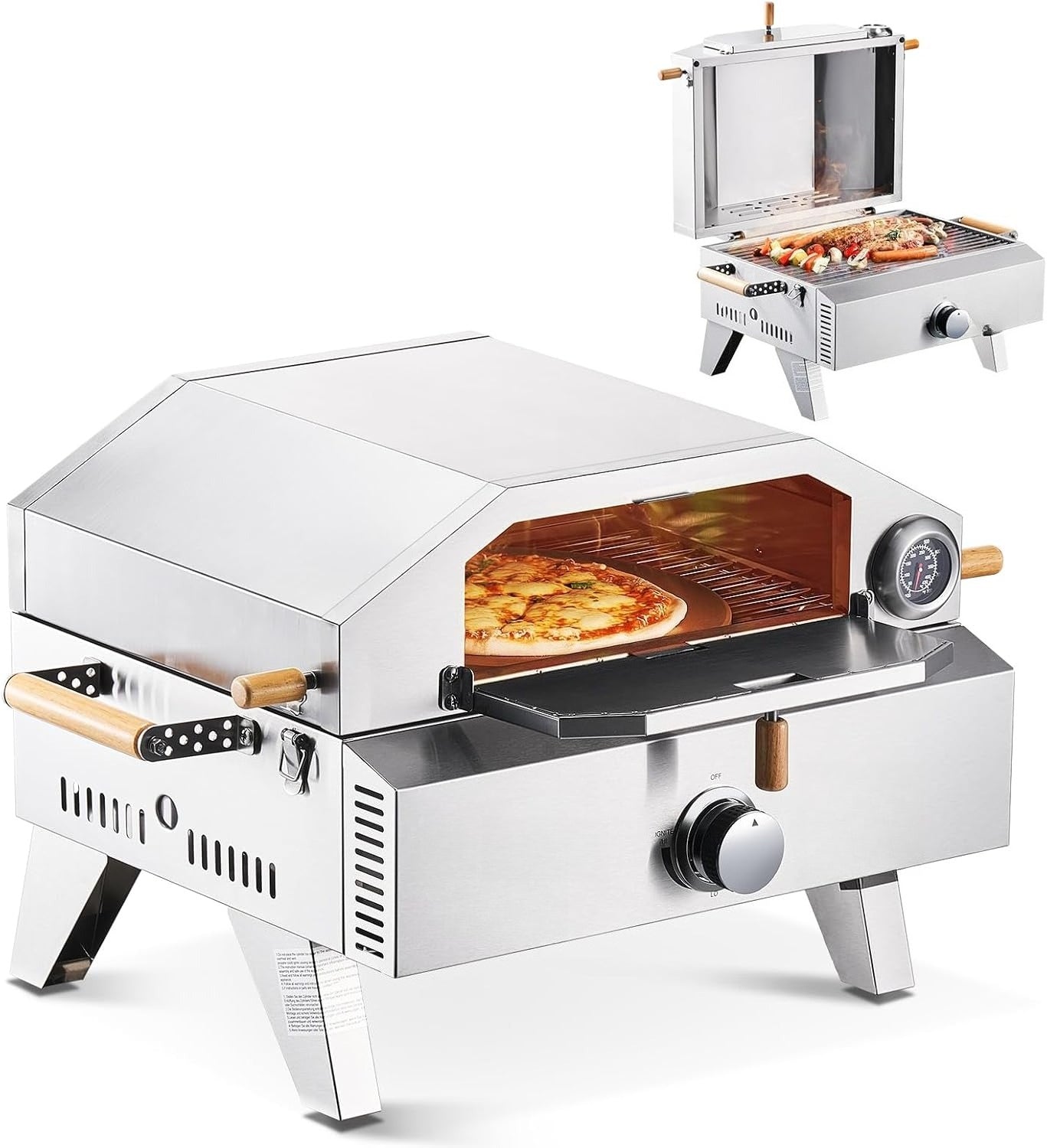 2 IN 1 Outdoor Pizza Oven
