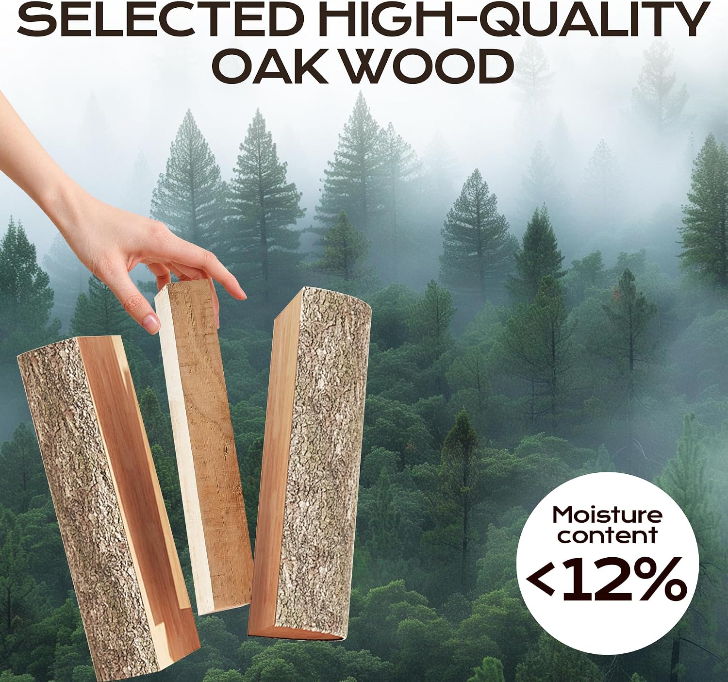 Dried Oak Hardwood Logs 18Lbs