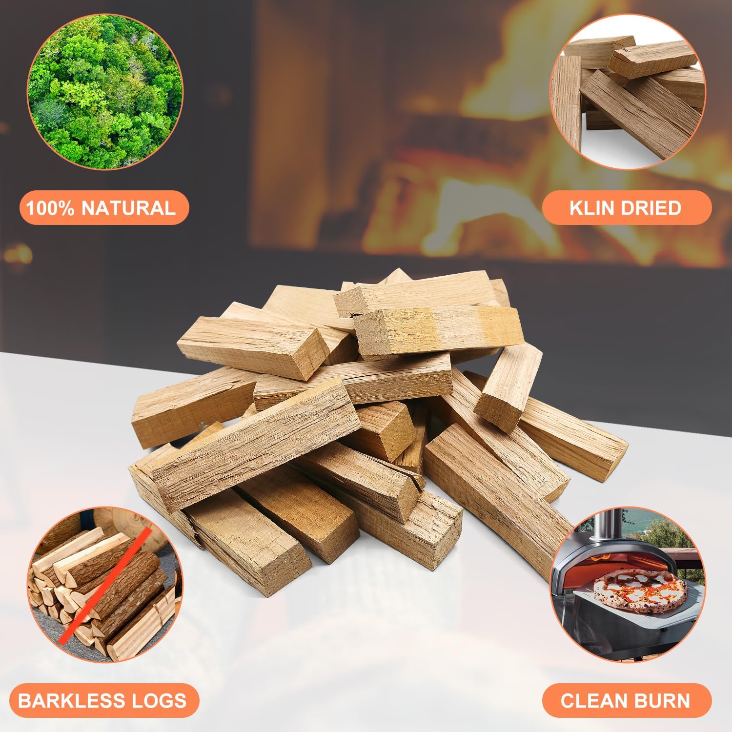 Oak Wood for Pizza Ovens 12 Lbs