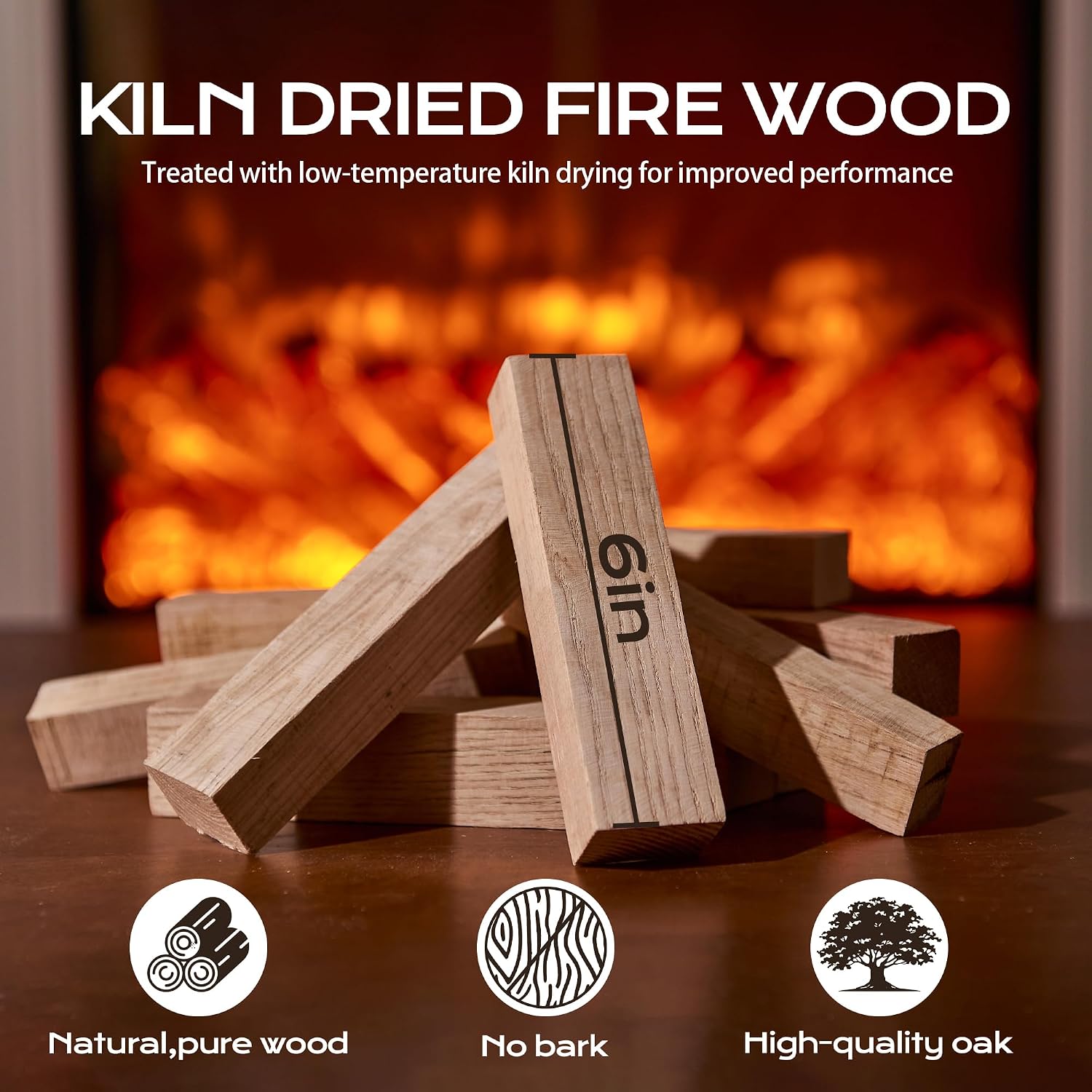 Kiln Dried Oak Hardwood Logs 15 Lbs