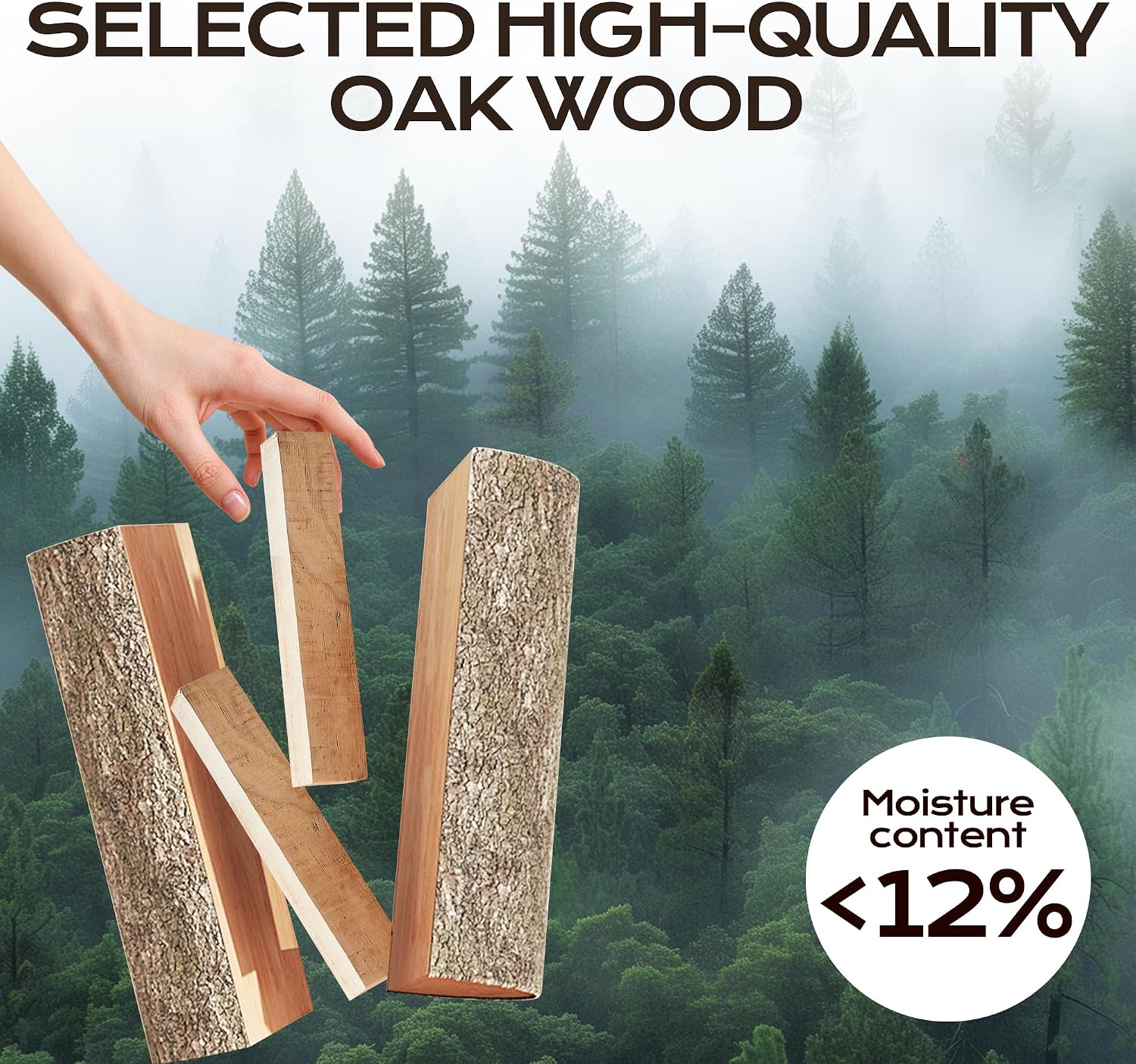 Kiln Dried Oak Hardwood Logs 15 Lbs
