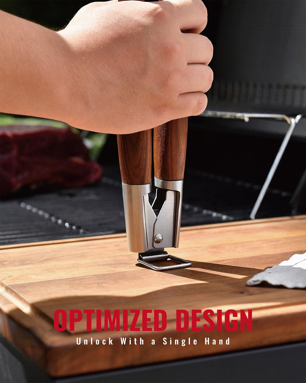 Ash Wood BBQ Grilling Tools Set