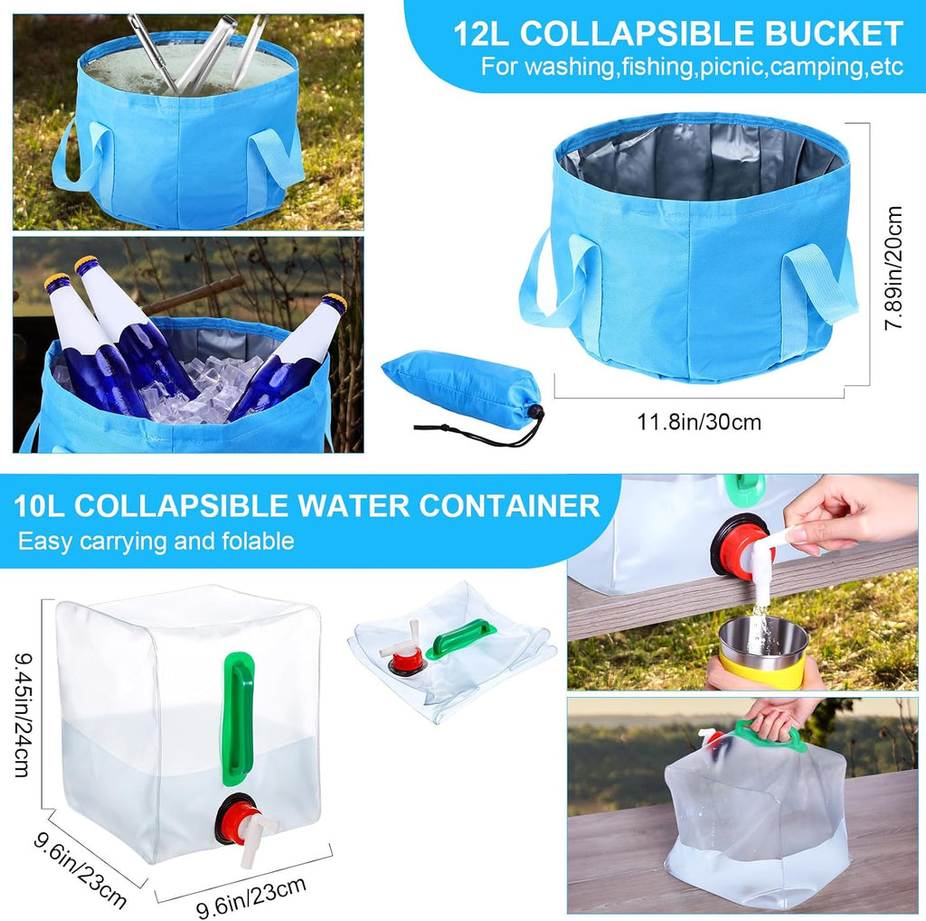 42 Pcs Camping Cookware Mess Kit
