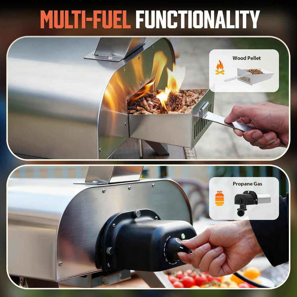 12" Multi‑Fuel Pizza Oven