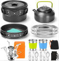 16pcs Camping Cookware Mess Kit