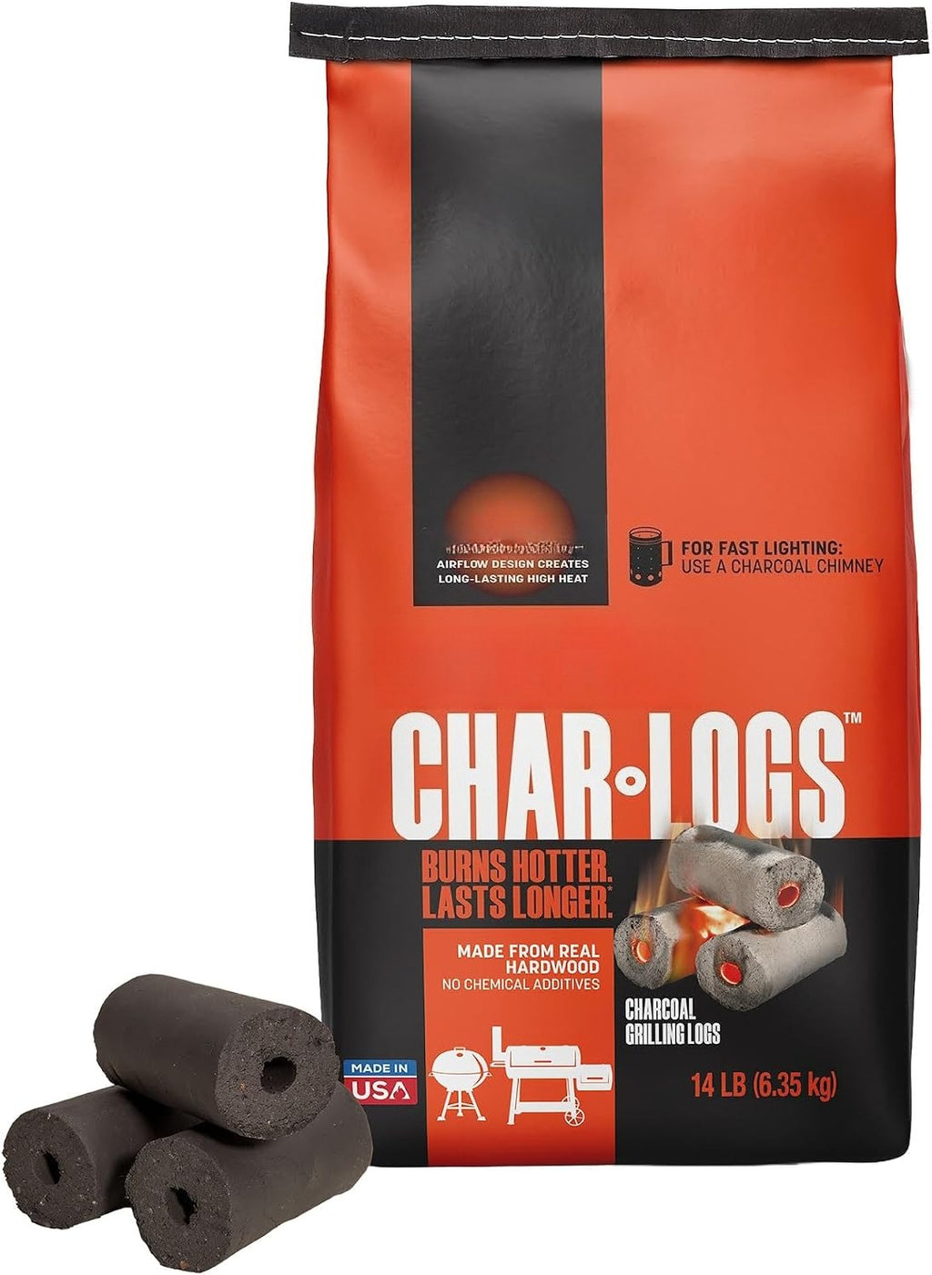 Logs 2‑Pack Charcoal Kit