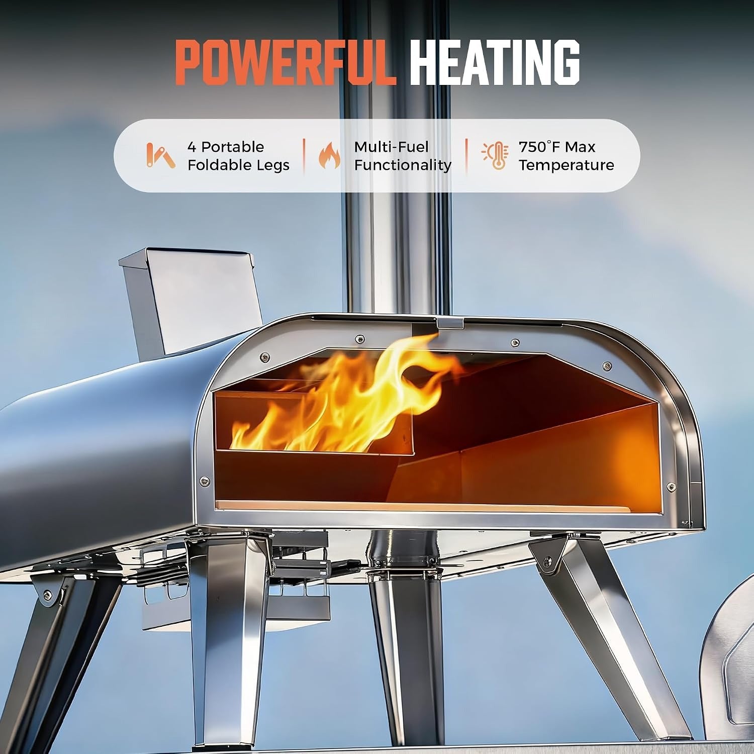 12" Multi‑Fuel Pizza Oven
