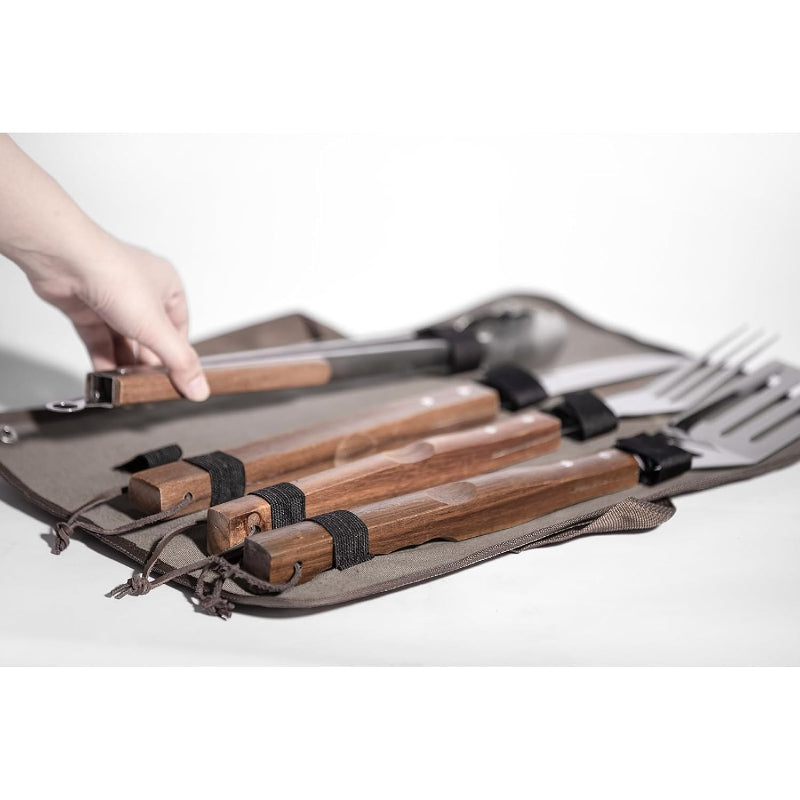 5 Pcs Stainless Steel BBQ Grill Accessories Set