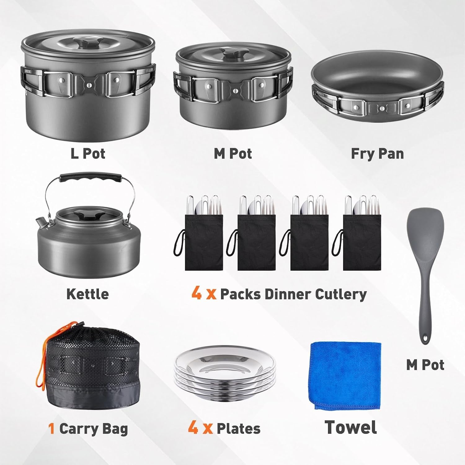 27pcs Camping Cooking Set