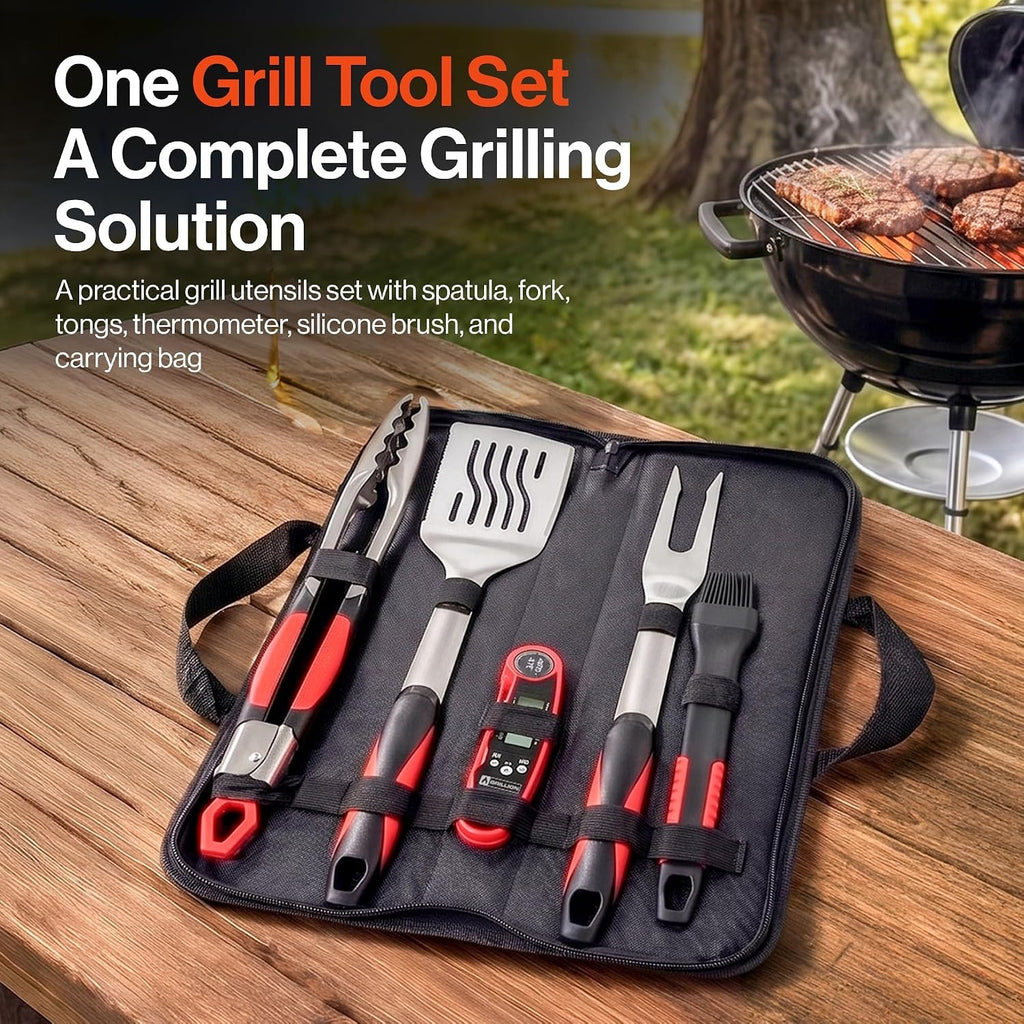 5 Pcs Premium Grilling Utensil Set
