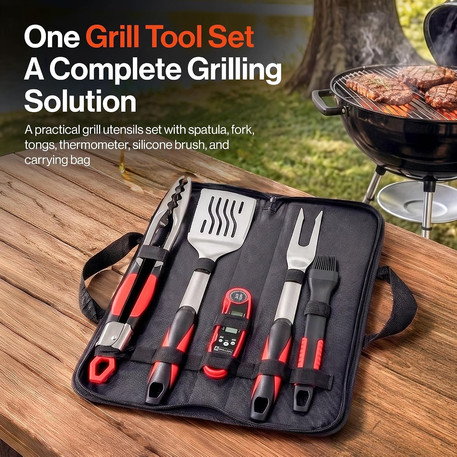 5 Pcs Premium Grilling Utensil Set